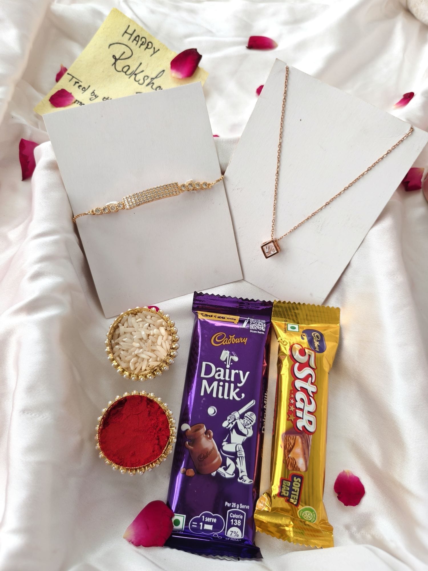 Handmade Rakhi Hamper with Chocolate & Pendant for Brother - 2026 Set