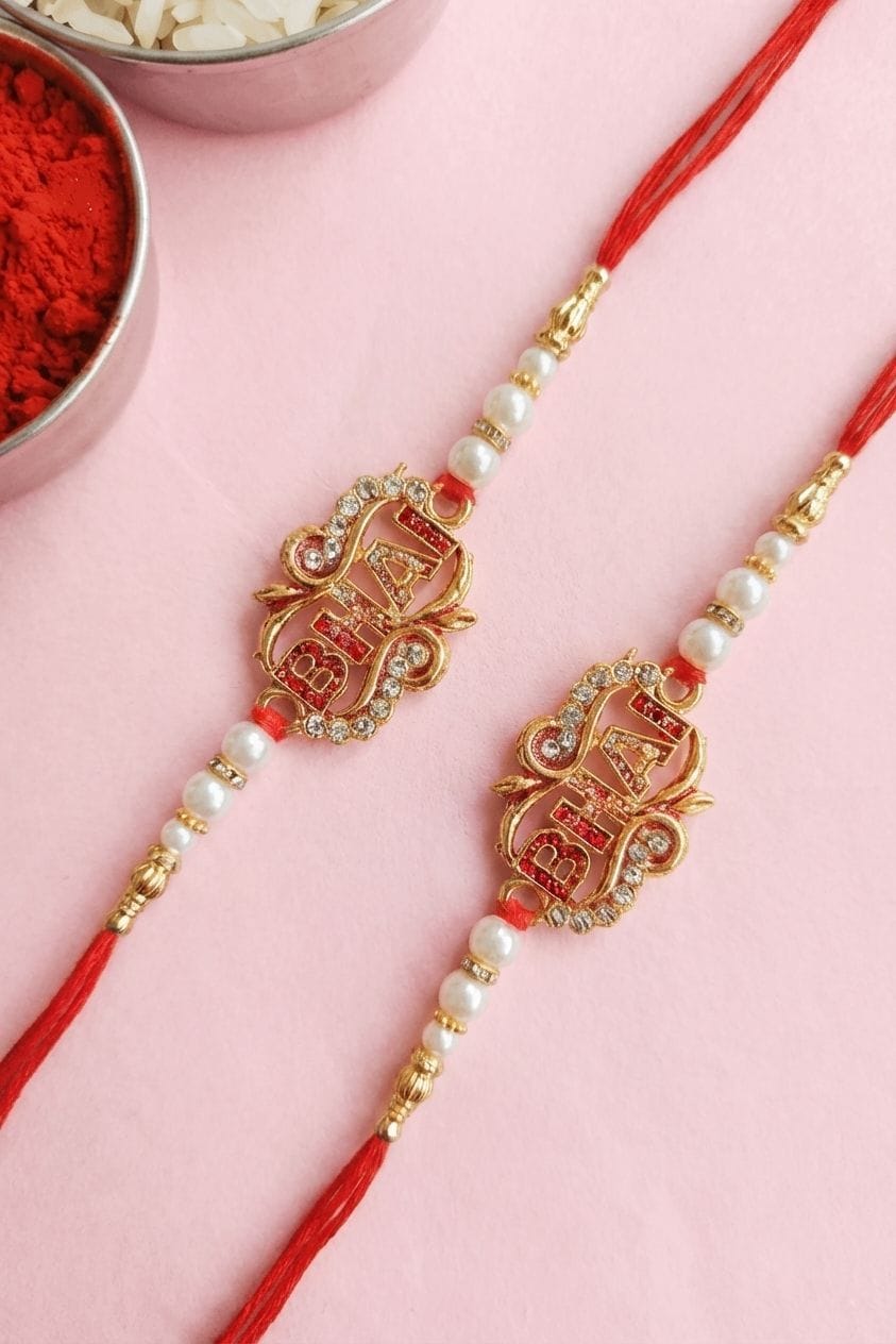 Charming Brotherhood: 2026 Set of 2 Rakhis for Brothers