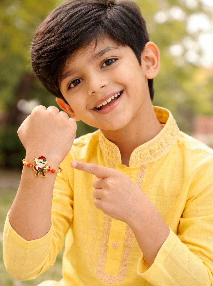 Cute Bal Ganesh Kids Rakhi Combo Set – Pack of 2