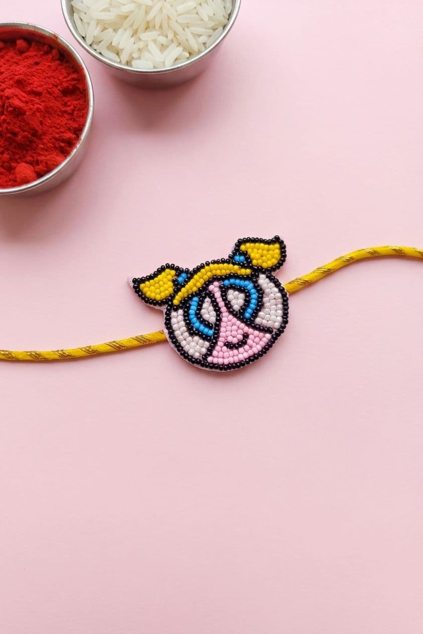 Handmade Powerpuff Girls Beaded Rakhi - Best Sisterly Love Gift 2026