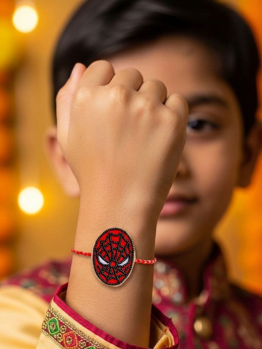 Premium Handmade Spiderman Rakhi for Kids