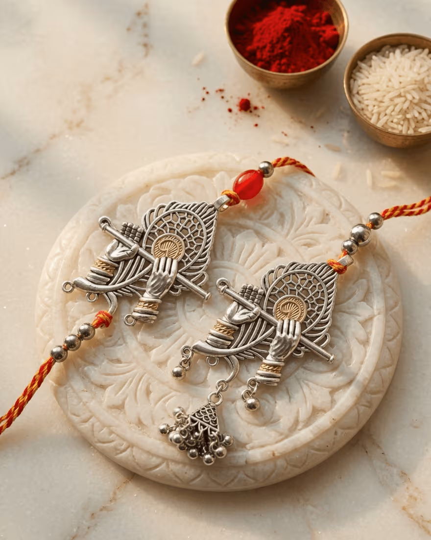 Graceful Bhaiya Bhabhi Rakhi Set - The Best Pair of Two
